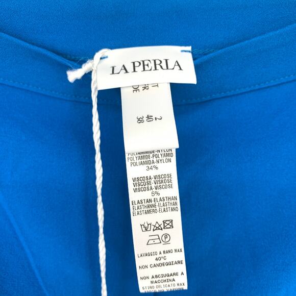 LA PERLA Women's Size Small Lace Trim Desert Rose Shorts Teal Blue NWT - Picture 5 of 7